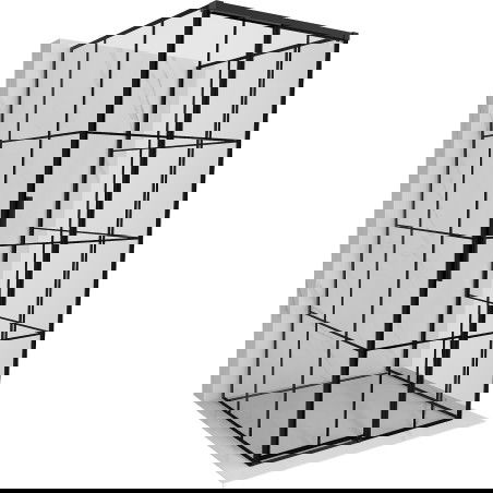 Mexen Rox-3S 3 oldalas, jobbra tolóajtós zuhanykabin, 100 x 100 cm, fekete rács, fekete - 8C2-100-100-70-77-3S-P