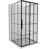 Mexen Rox-3S cabina de duș culisantă cu 3 pereți dreaptă 110 x 110 cm, grilaj negru, negru - 8C2-110-110-70-77-3S-P