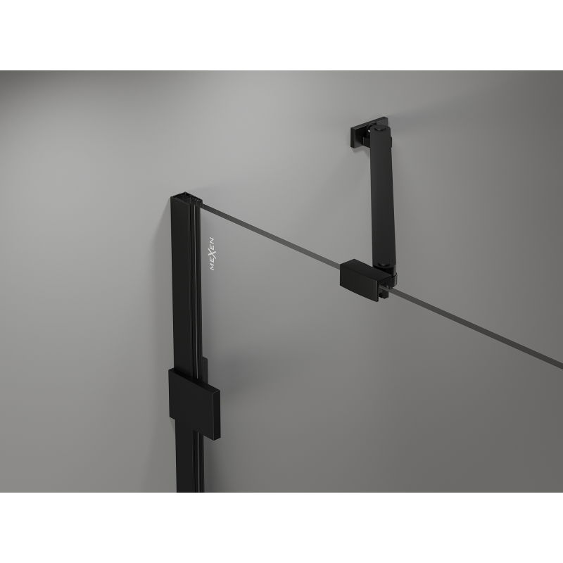 Mexen Lunar cabina de duș cu deschidere pe stânga 75 x 90 cm, transparent, neagră - 834-075-090-70-00-L