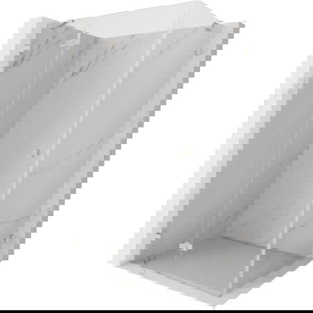 Mexen Lunar bal oldali nyíló zuhanykabin 75 x 80 cm, átlátszó, csiszolt nikkel - 834-075-080-97-00-L