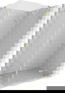 Mexen Lunar cabina de duș rabatabilă dreapta 80 x 90 cm, transparentă, auriu periat - 834-080-090-55-00-P