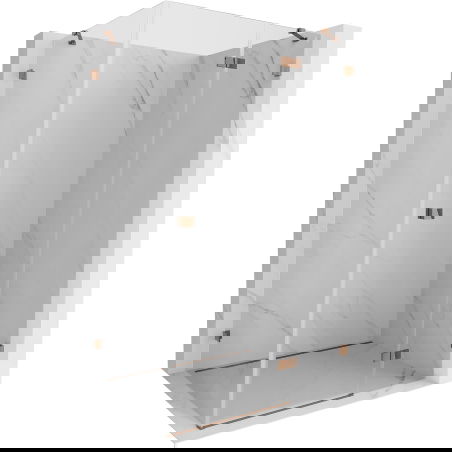 Mexen Lunar cabină de duș batantă dreapta 85 x 90 cm, transparent, aur roz - 834-085-090-60-00-P