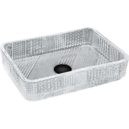 Mexen Akra 46 x 33 cm-es áttetsző üvegasztali mosdókagyló - 24024600