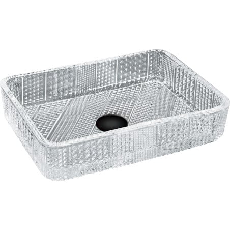 Mexen Akra chiuvetă de sticlă montată pe blat 46 x 33 cm, transparentă - 24024600