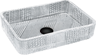 Mexen Akra chiuvetă de sticlă montată pe blat 46 x 33 cm, transparentă - 24024600