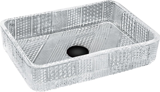 Mexen Akra chiuvetă din sticlă pe blat 46 x 33 cm, transparentă - 24024600