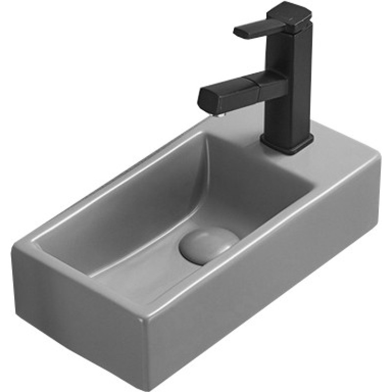 Mexen Inez chiuvetă de baie pe blat stânga 40 x 20 cm, gri deschis mat - 21484061L