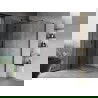 Mexen Mist H T cabină de duș pivotantă stânga 120 x 80 cm, transparent, neagră - 8A5T-120-080-70-00-L