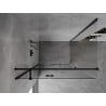 Mexen Mist H T cabină de duș cu deschidere la stânga 95 x 100 cm, transparent, negru - 8A5T-095-100-70-00-L