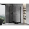 Mexen Mist H T cabină de duș cu deschidere la stânga 95 x 100 cm, transparent, negru - 8A5T-095-100-70-00-L
