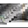 Mexen Mist H T cabină de duș pivotantă stânga 70 x 120 cm, transparentă, neagră - 8A5T-070-120-70-00-L