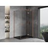 Mexen Mist H T cabină de duș cu deschidere la dreapta 70 x 95 cm, transparentă, cupru periat - 8A5T-070-095-65-00-P