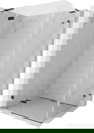 Mexen Lunar L cabină de duș pivotantă stânga 70 x 90 cm, transparentă, neagră - 834L-070-090-70-00-L