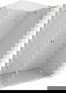 Mexen Lunar L jobbos nyíló zuhanykabin 85 x 90 cm, átlátszó, arany - 834L-085-090-50-00-P