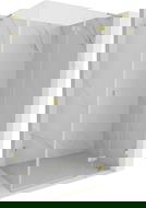 Mexen Lunar L cabina de duș cu deschidere dreapta 75 x 90 cm, transparentă, auriu periat - 834L-075-090-55-00-P