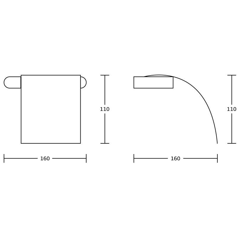Mexen Adox suport pentru hârtie igienică, negru - 70182333-70