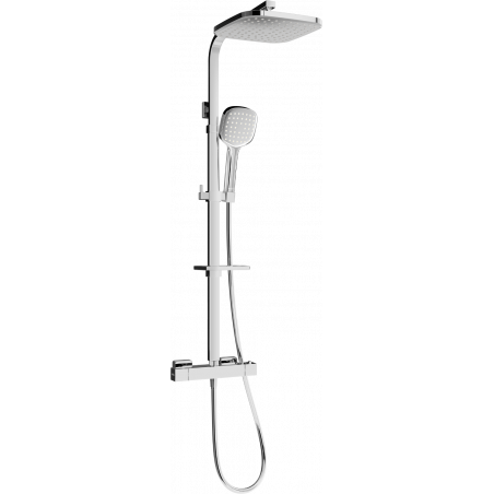 Mexen CQ33 set de duș aplicat cu ploaie și baterie termostatică, crom - 772503395-00