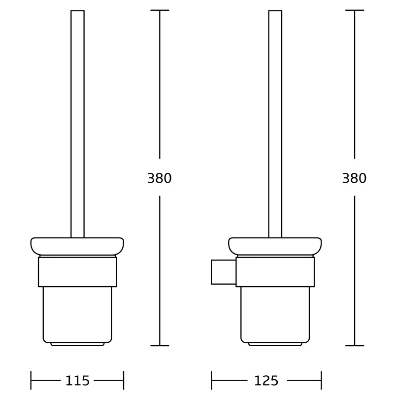 Mexen Adox WC-kefe, fekete - 7018250-70