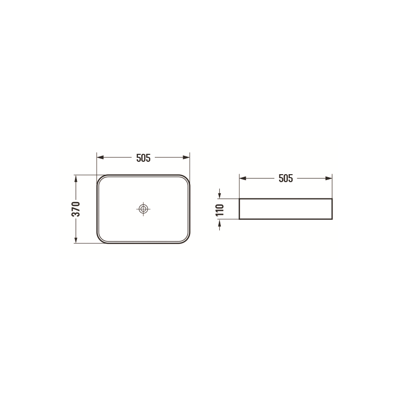 Mexen Vena 50 x 37 cm-es pultra ültethető mosdó, világosszürke matt - 22195061