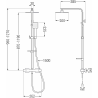 Mexen CQ45 set de duș cu pară de tip ploaie și baterie termostatică, Aurie - 772504595-50