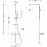 Mexen CQ45 set de duș suprapus cu pară de duș și baterie termostatică, auriu - 772504595-50