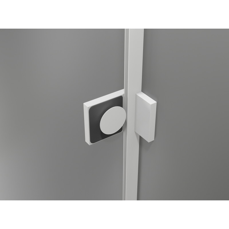 Mexen Lunar T cabină de duș cu ușă pivotantă stânga 100 x 90 cm, transparentă, albă - 834T-100-090-20-00-L