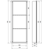 Mexen X-Wall-NR raft nișat fără flanșă cu poliță 90 x 30 cm, alb - 1921903010S