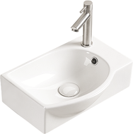 Mexen Mista chiuvetă blat stânga 40 x 28 cm, Albă - 22174000L