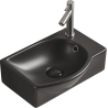Mexen Mista lavoar pe blat stânga 40 x 28 cm, negru mat - 22174085L