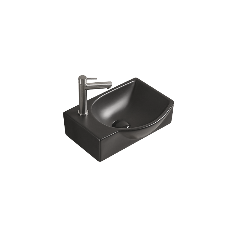 Mexen Mista chiuvetă blat dreapta 40 x 28 cm, Negru mat - 22174085R