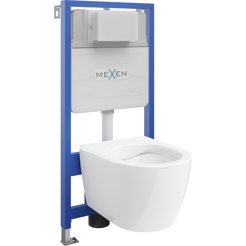 Mexen Carmen WC falonba építhető készlet Fenix Slim WC csészével, fehér fényes - 6103388XX00