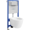 Mexen beépíthető Felix Slim WC váz WC csészével Carmen, Fehér - 6103388XX00