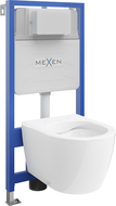 Mexen Carmen set încastrat WC cadru Fenix Slim cu vas WC, alb lucios - 6103388XX00