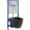 Mexen WC beépített rendszer Fenix Slim keret Carmen WC-vel, fekete matt - 6103388XX85