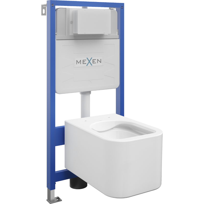 Mexen Elis set încastrat WC cadru Fenix Slim cu vas WC, alb lucios - 6103391XX00