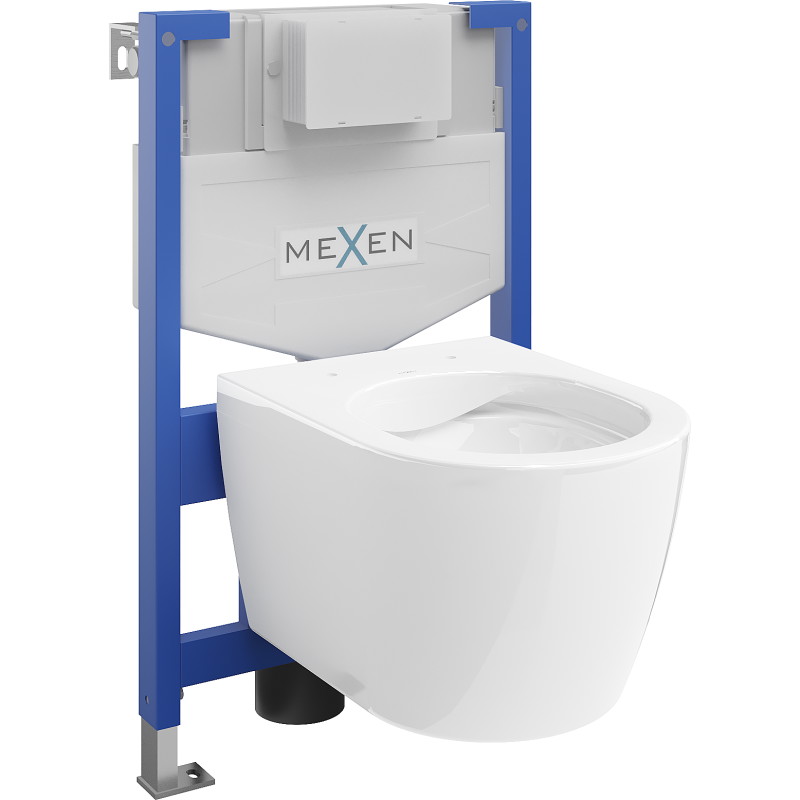 Mexen set WC încastrat cadru Felix XS-F cu vas de toaletă  Carmen, Albă - 6803388XX00