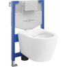 Mexen Carmen beépített WC készlet Fenix XS-F vázzal és WC csészével, fényes fehér - 6803388XX00