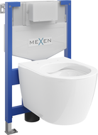 Mexen Carmen beépített WC készlet Fenix XS-F vázzal és WC csészével, fényes fehér - 6803388XX00