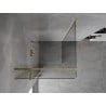 Mexen Mist H T cabină de duș rabatabilă stânga 70 x 70 cm, transparent, auriu - 8A5T-070-070-50-00-L