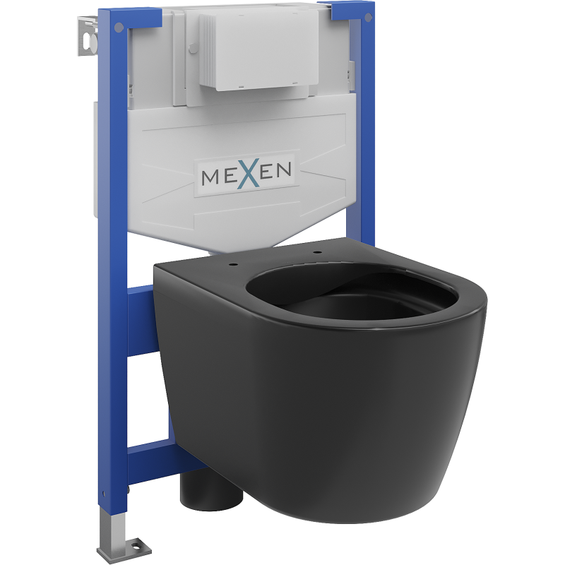 Mexen WC beépített készlet Fenix XS-F WC csészével Carmen, fekete matt - 6803388XX85