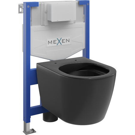 Mexen WC beépített készlet Fenix XS-F WC csészével Carmen, fekete matt - 6803388XX85