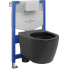 Mexen WC beépített készlet Fenix XS-F WC csészével Carmen, fekete matt - 6803388XX85