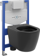 Mexen set WC încastrat cadru Felix XS-F cu vas de toaletă  Carmen, Negru mat - 6803388XX85