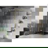Cabană de duș stânga Mexen Mist H T 80 x 80 cm, transparent, auriu - 8A5T-080-080-50-00-L