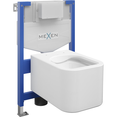 Mexen Elis set incastrat WC cadru Fenix XS-F cu vas WC, alb lucios - 6803391XX00