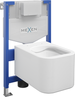 Mexen set încastrat WC cadru Fenix XS-F cu vas WC Elis, alb lucios - 6803391XX00