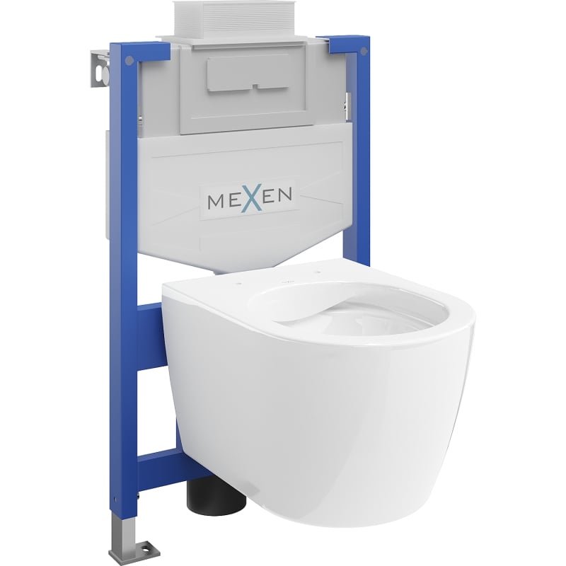 Mexen Carmen set WC încastrat cadru Fenix XS-U cu vas WC, alb lucios - 6853388XX00