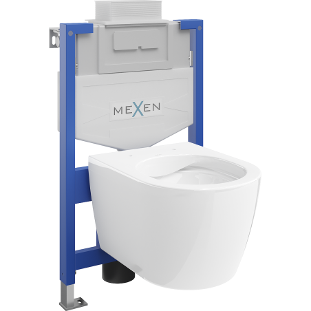 Mexen Carmen set WC încastrat cadru Fenix XS-U cu vas WC, alb lucios - 6853388XX00
