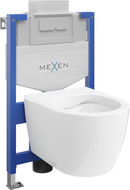 Mexen Carmen WC rejtett szerelvényrendszer Fenix XS-U WC csészével, fehér fényes - 6853388XX00