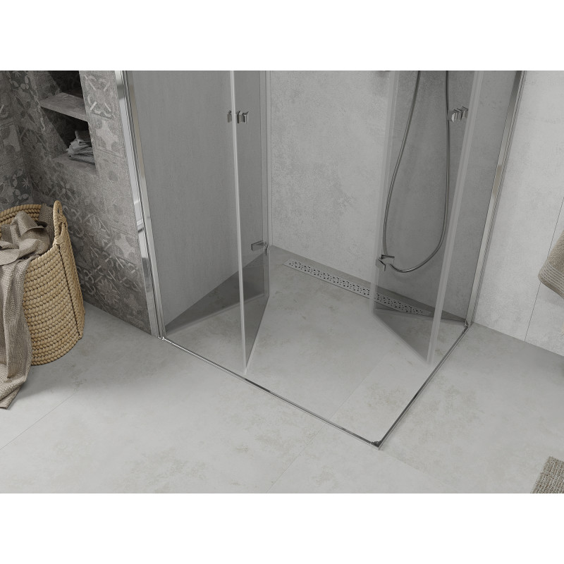Mexen Lima Cabină de duș pliată Duo 90 x 70 cm, transparentă, crom - 856-090-070-02-00
